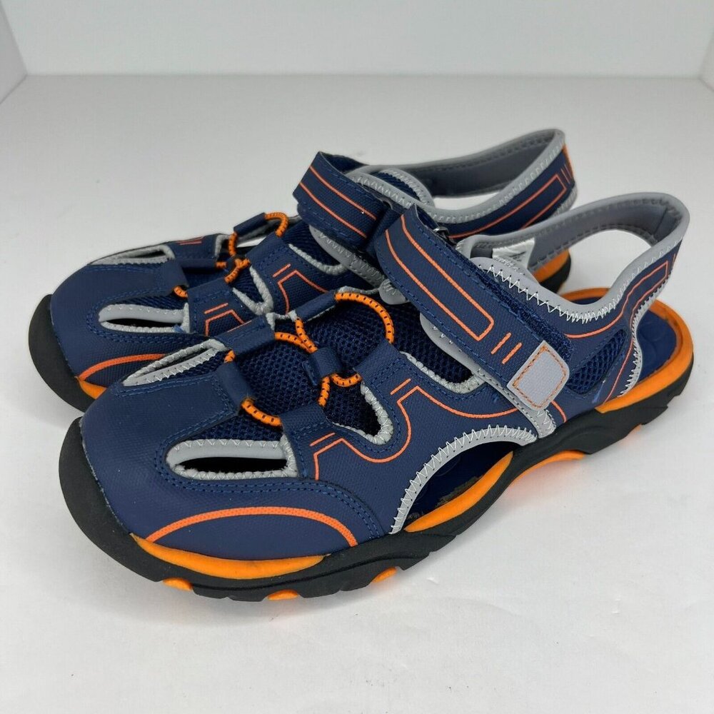 Wonder Nation Kids Blue Closed Toe Mesh Hook and Loop Fisherman Size 5 Sandals